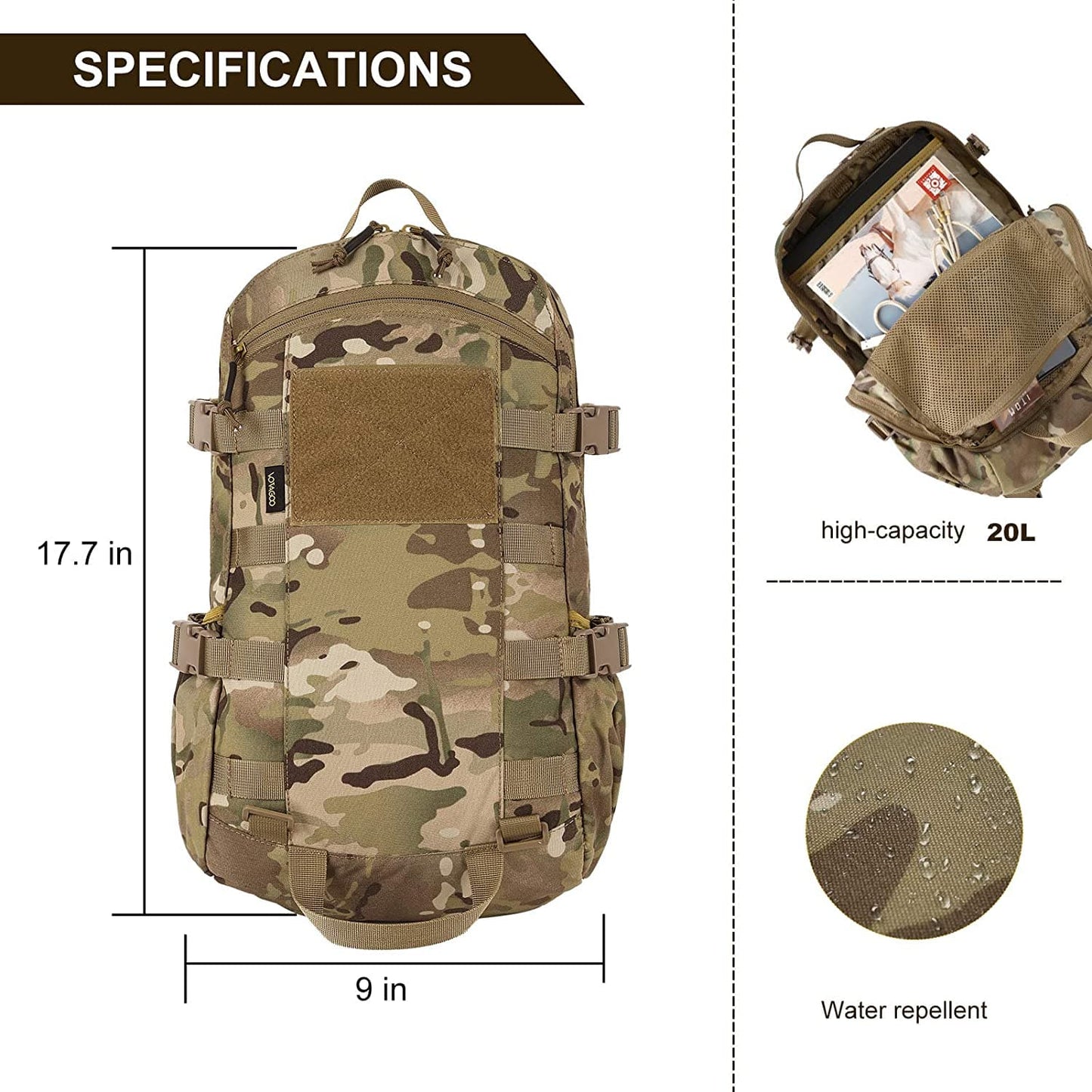 Tactical 20L Backpack