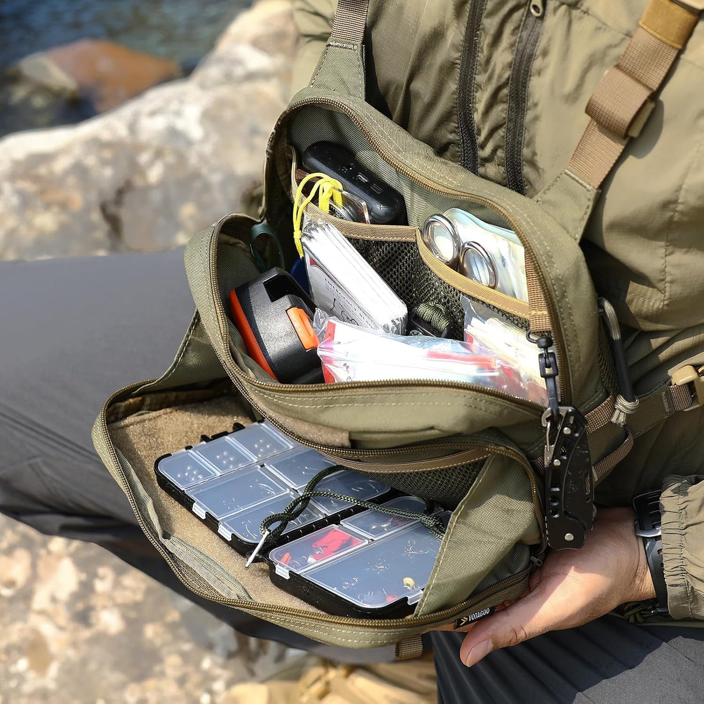 Tactical Fishing Chest Pack