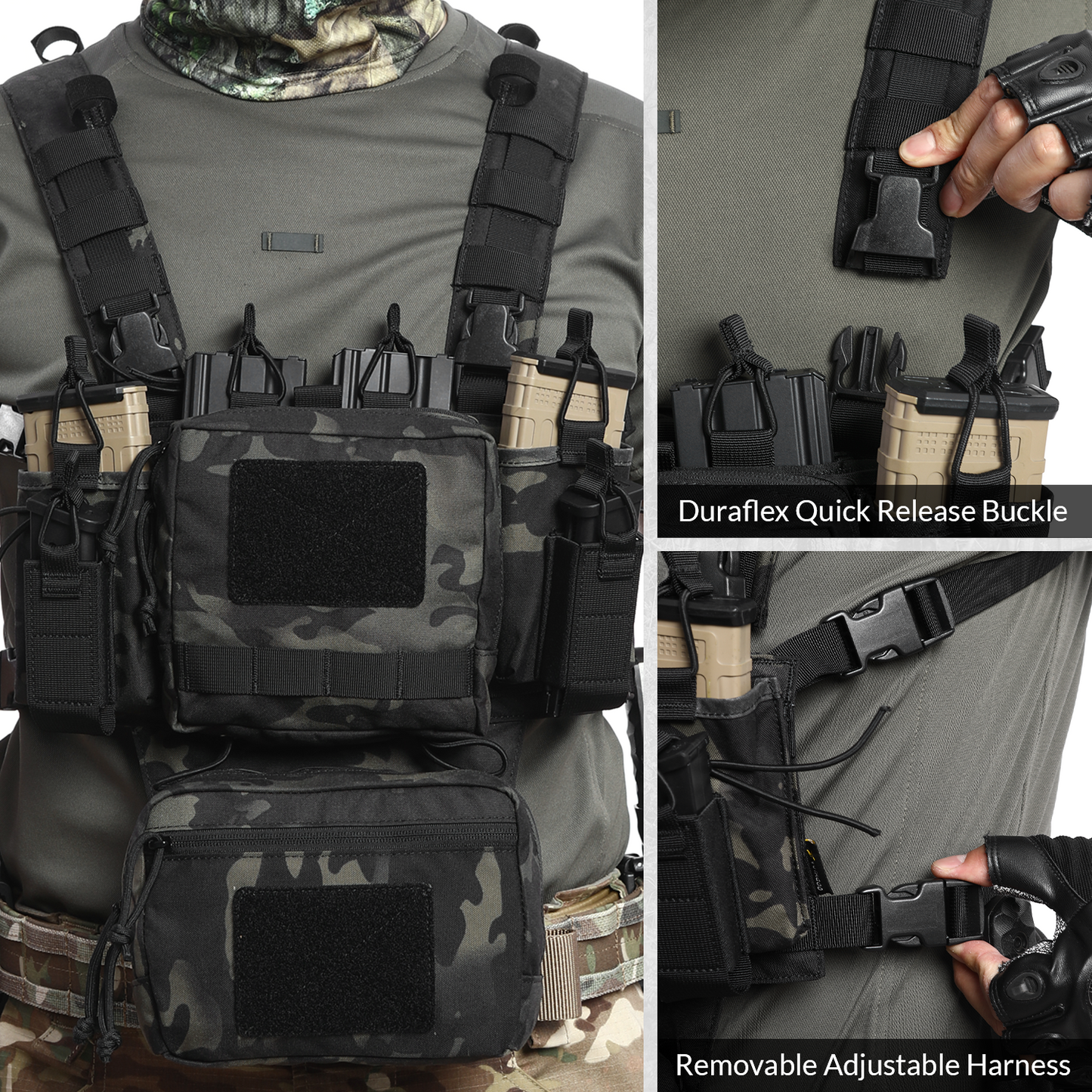 Adjustable & Detachable Tactical Chest Rig