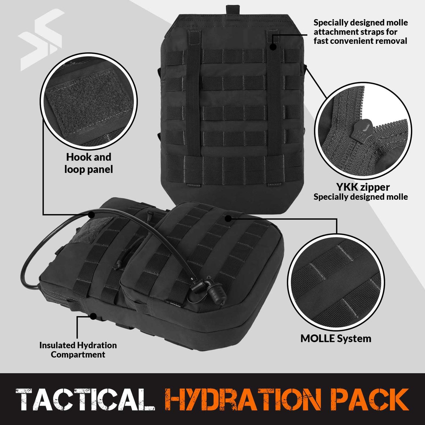 Tactical Molle Hydration Pack 3L