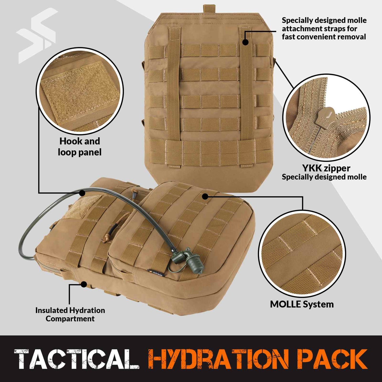 Tactical Molle Hydration Pack 3L