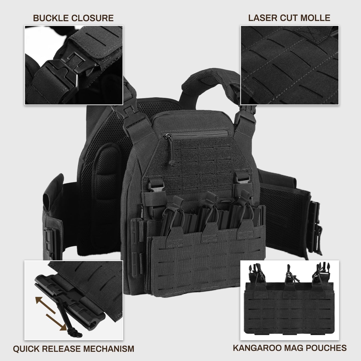 Quick Release Lightweight Tactical Vest