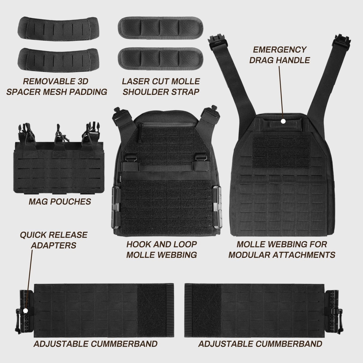 Quick Release Lightweight Tactical Vest