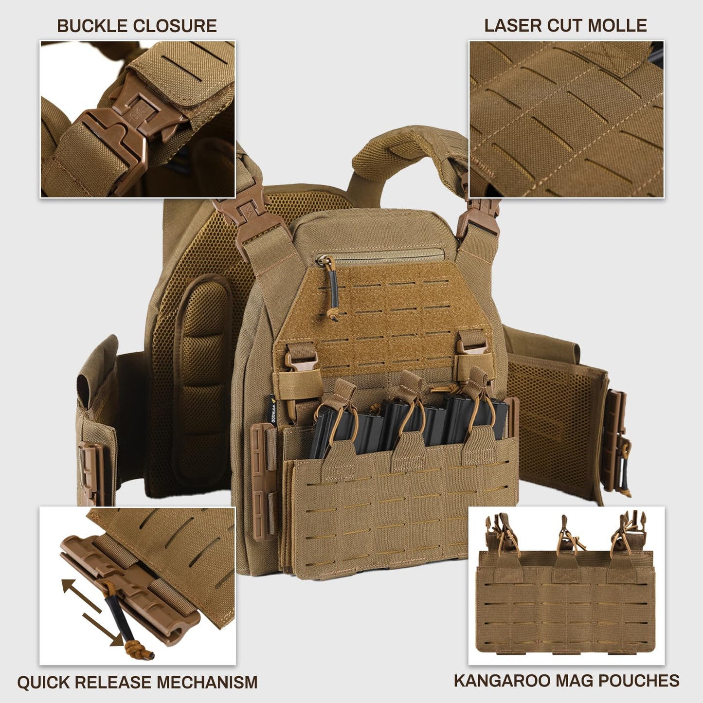 Quick Release Lightweight Tactical Vest