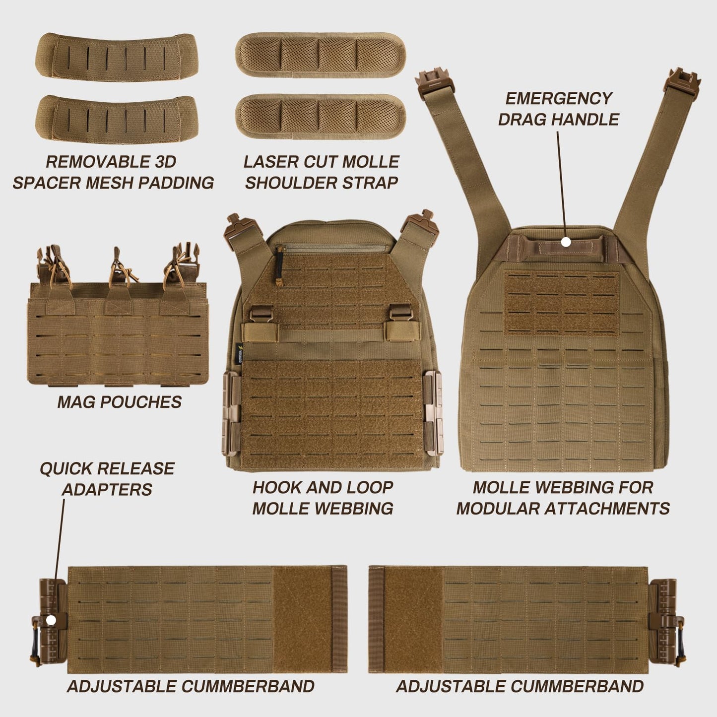 Quick Release Lightweight Tactical Vest