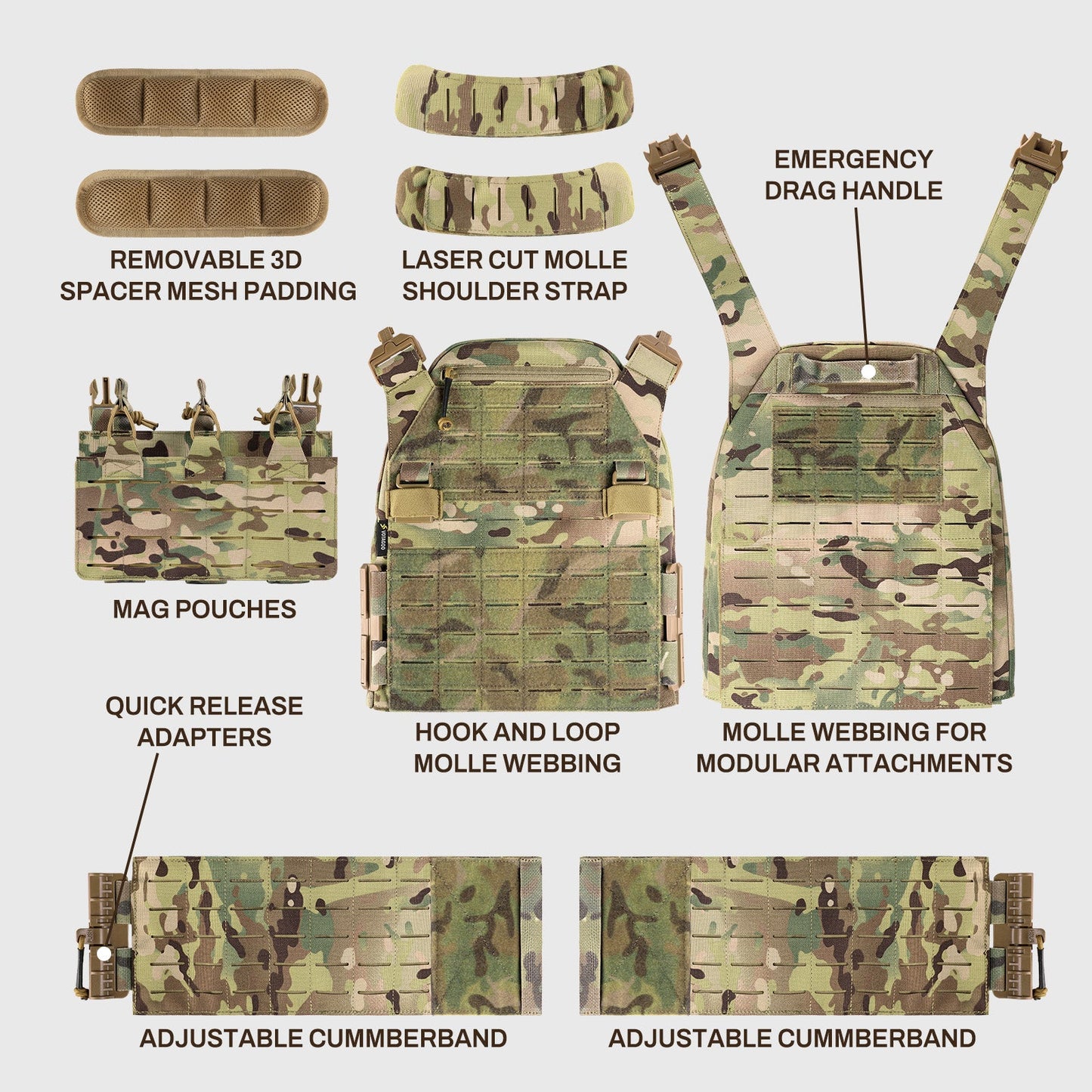 Quick Release Lightweight Tactical Vest