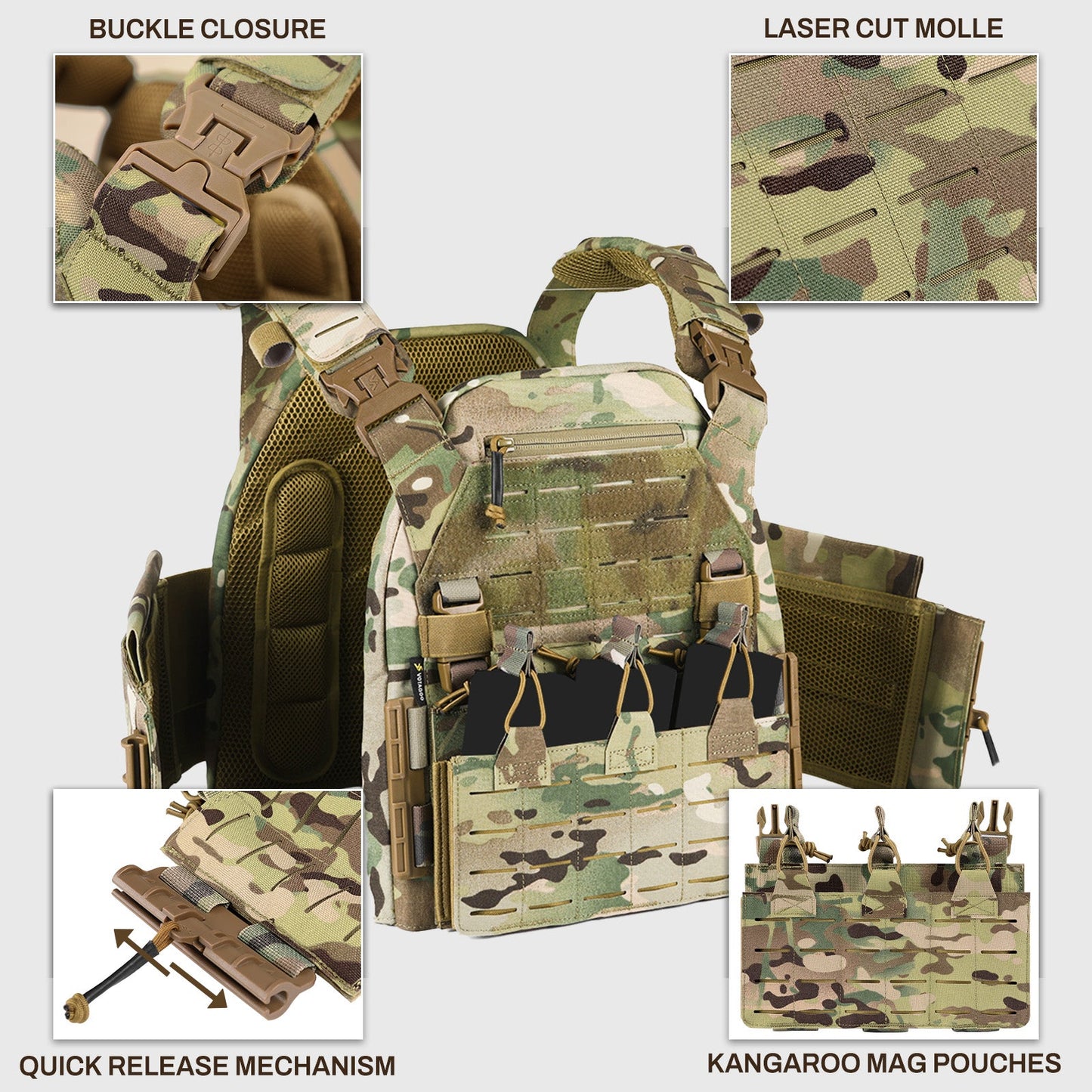 Quick Release Lightweight Tactical Vest