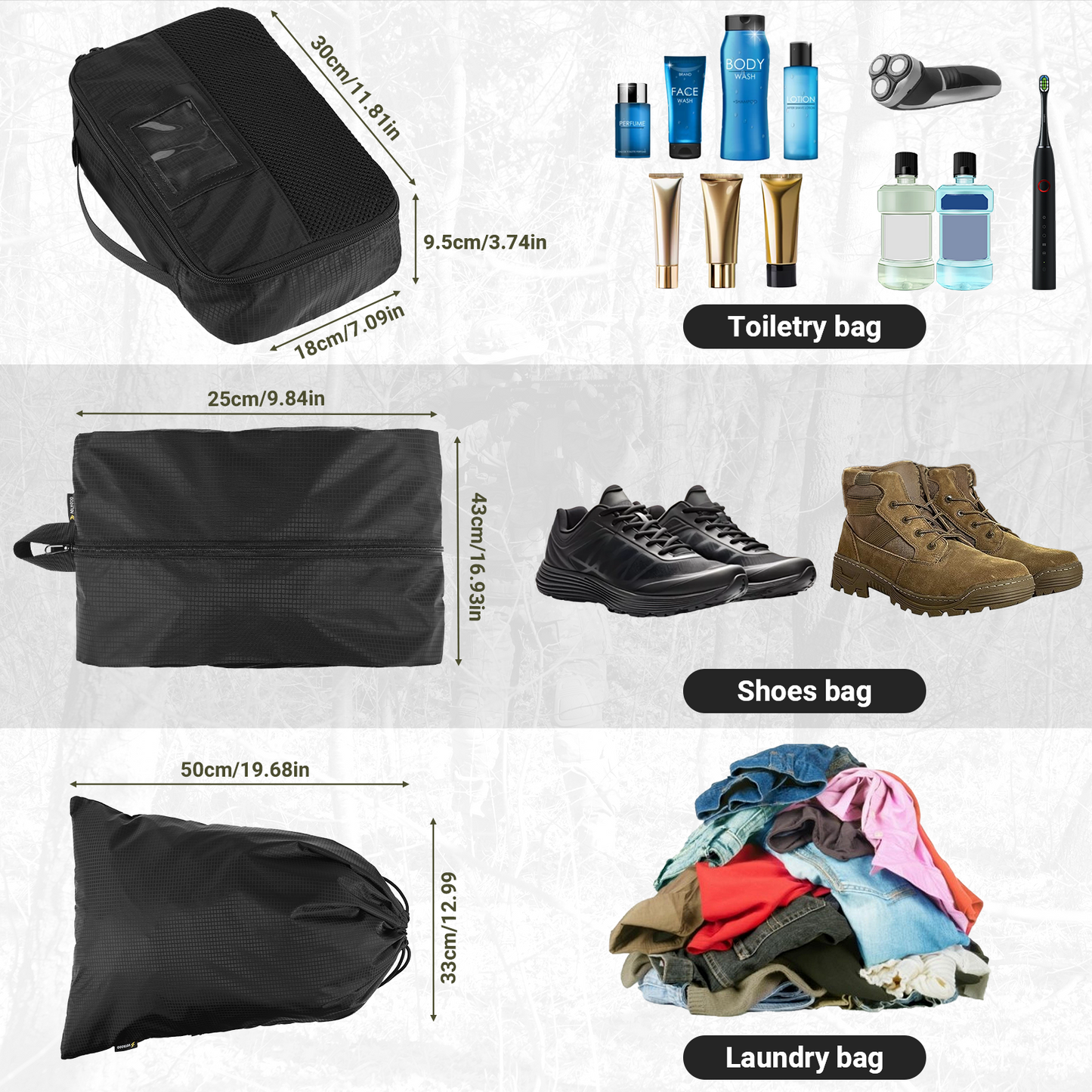 Tactical Packing Cubes 6 Packs