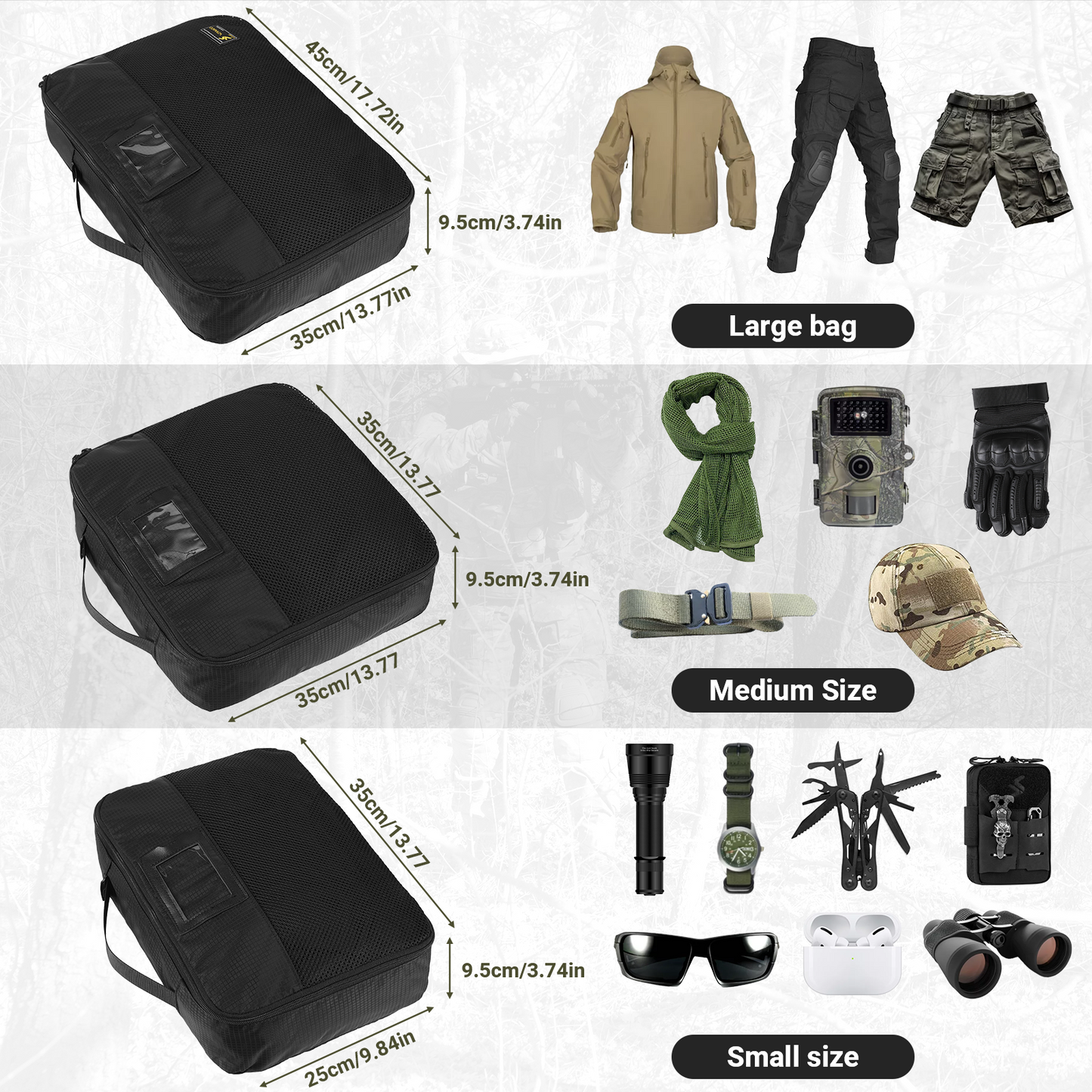Tactical Packing Cubes 6 Packs