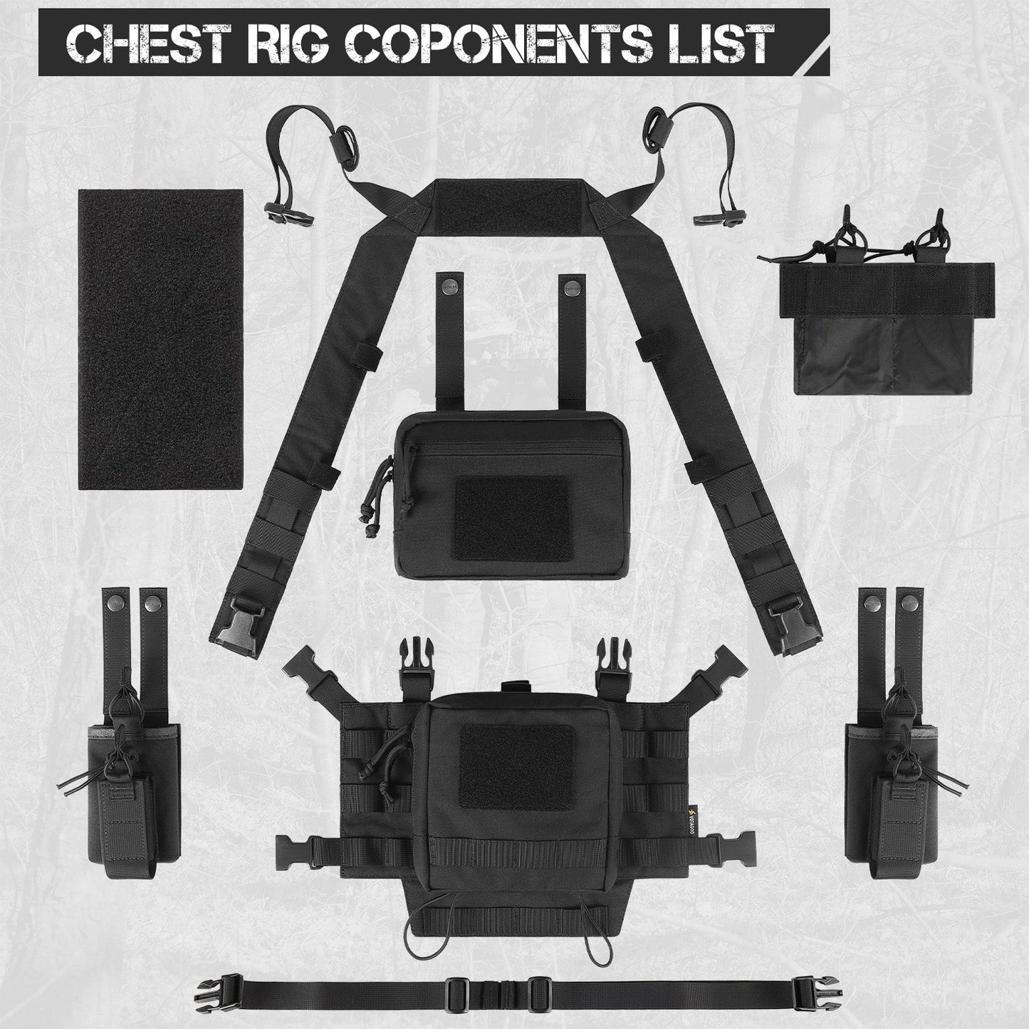 Adjustable & Detachable Tactical Chest Rig