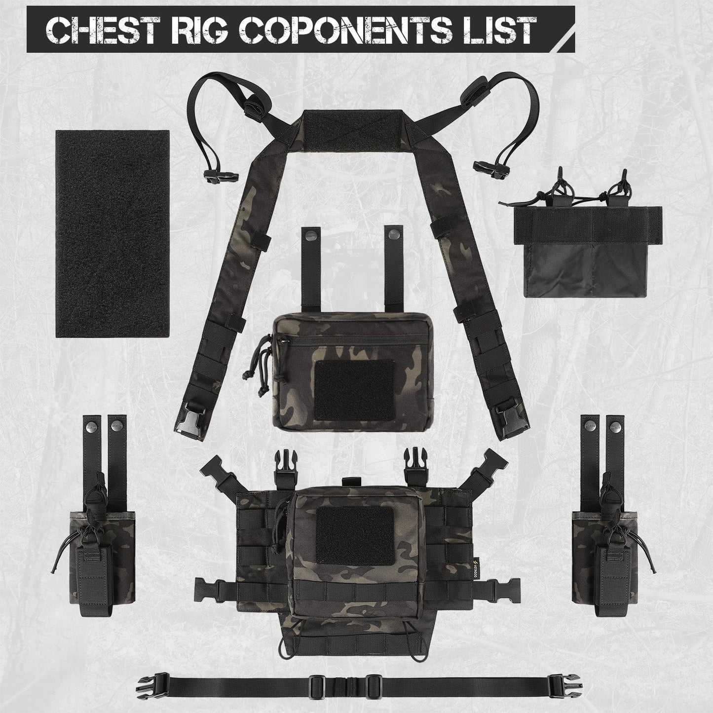 Adjustable & Detachable Tactical Chest Rig