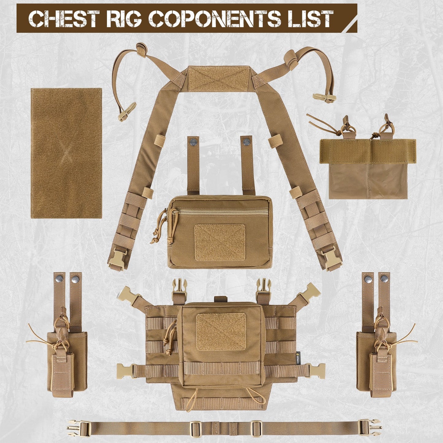 Adjustable & Detachable Tactical Chest Rig