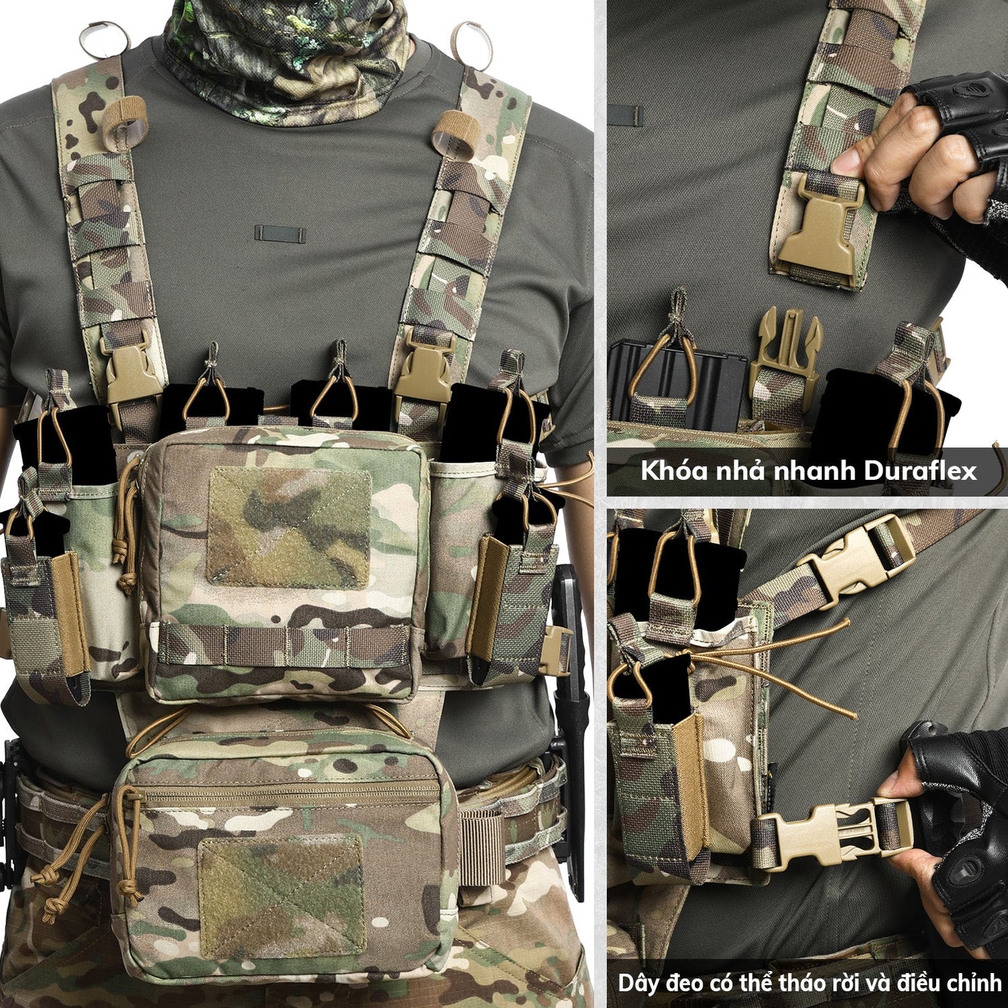 Adjustable & Detachable Tactical Chest Rig