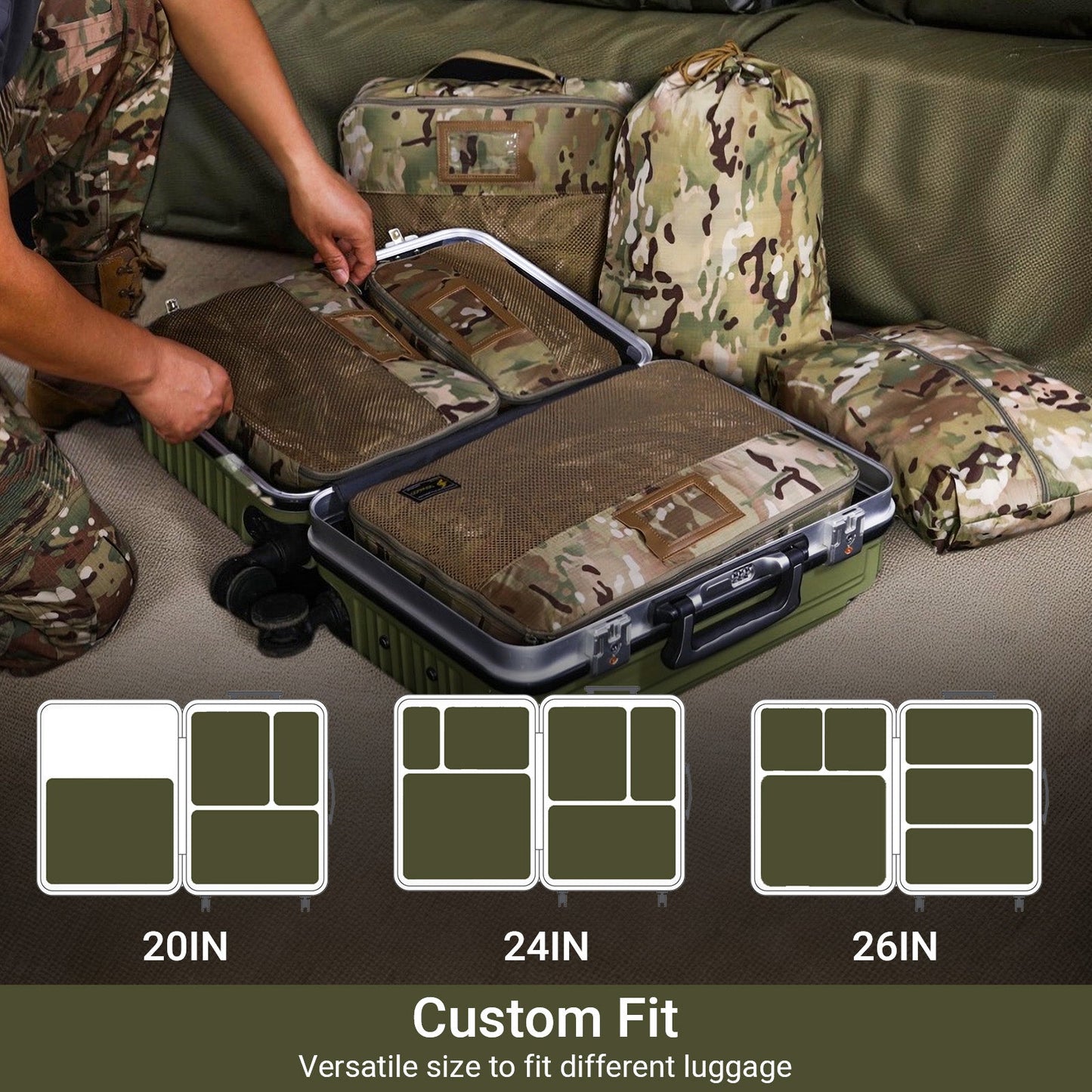 Tactical Packing Cubes 6 Packs