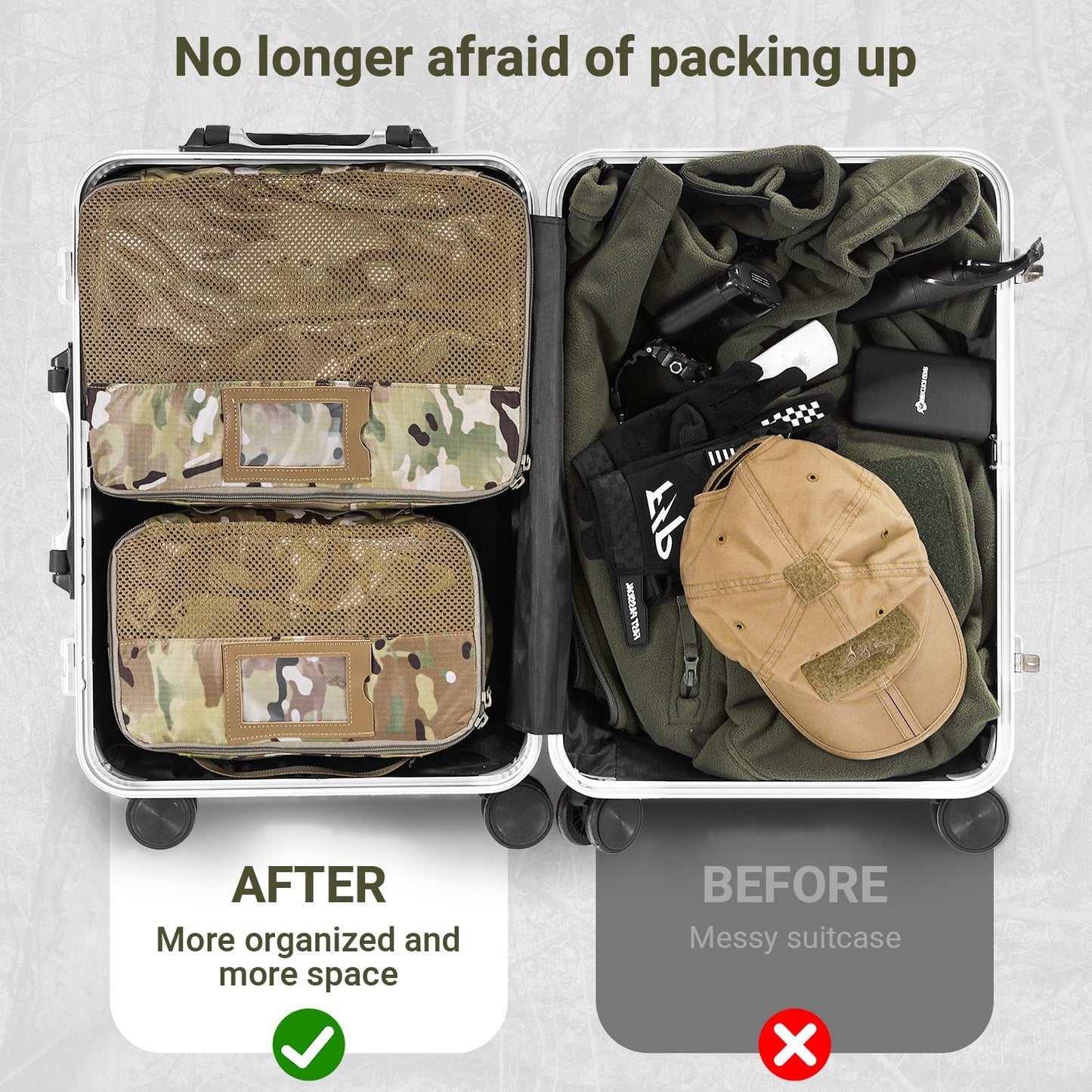 Tactical Packing Cubes 6 Packs