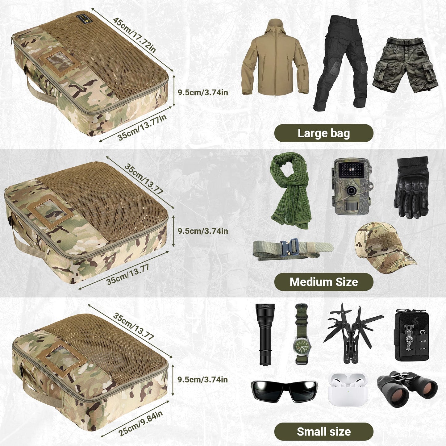 Tactical Packing Cubes 6 Packs