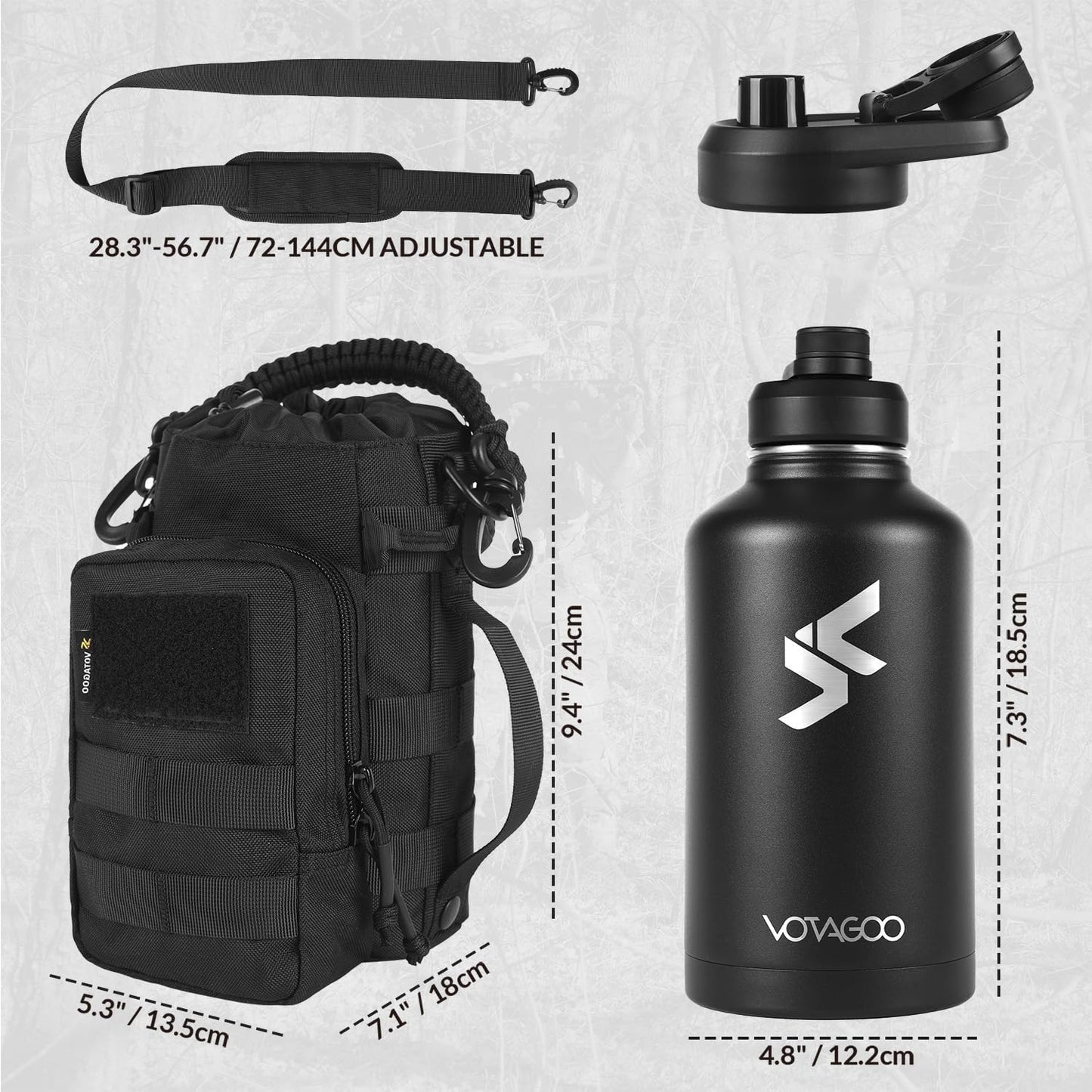 64Oz Tactical Water Bottle