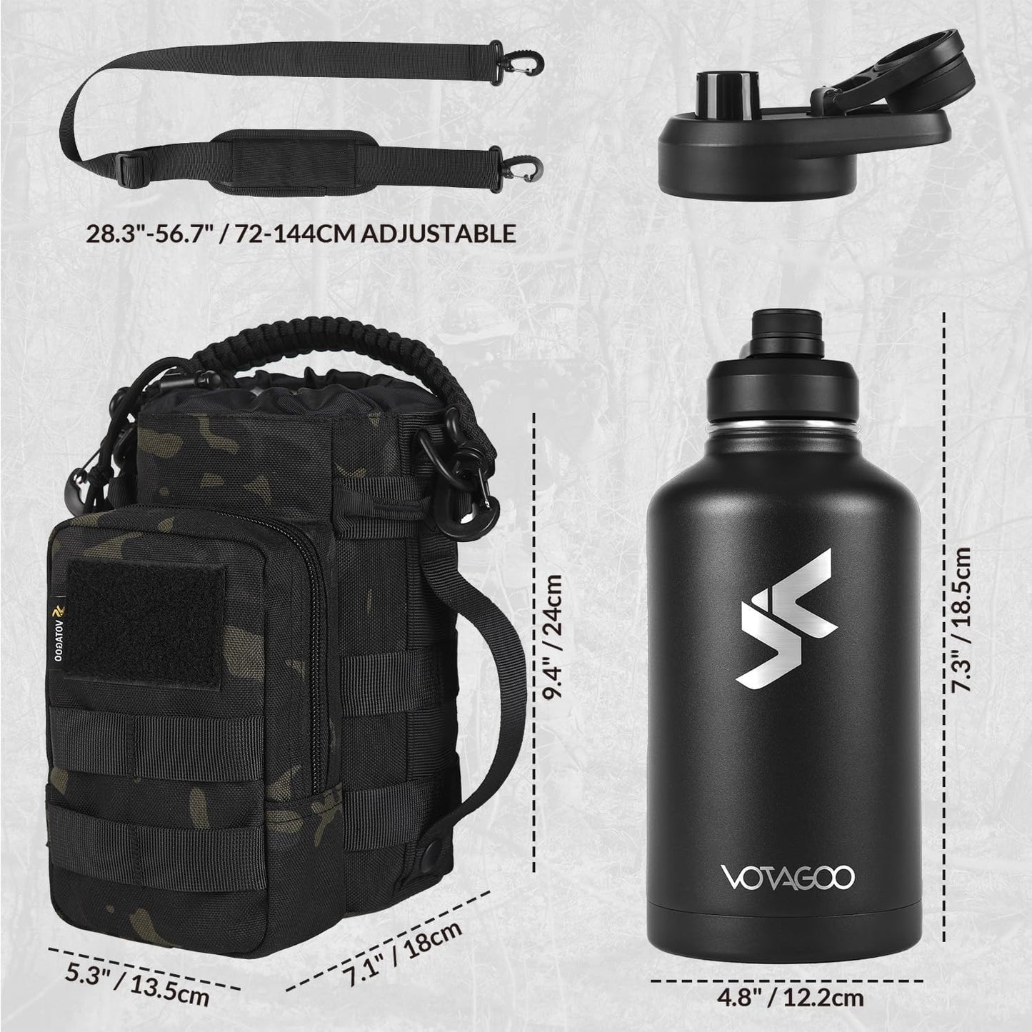 64Oz Tactical Water Bottle