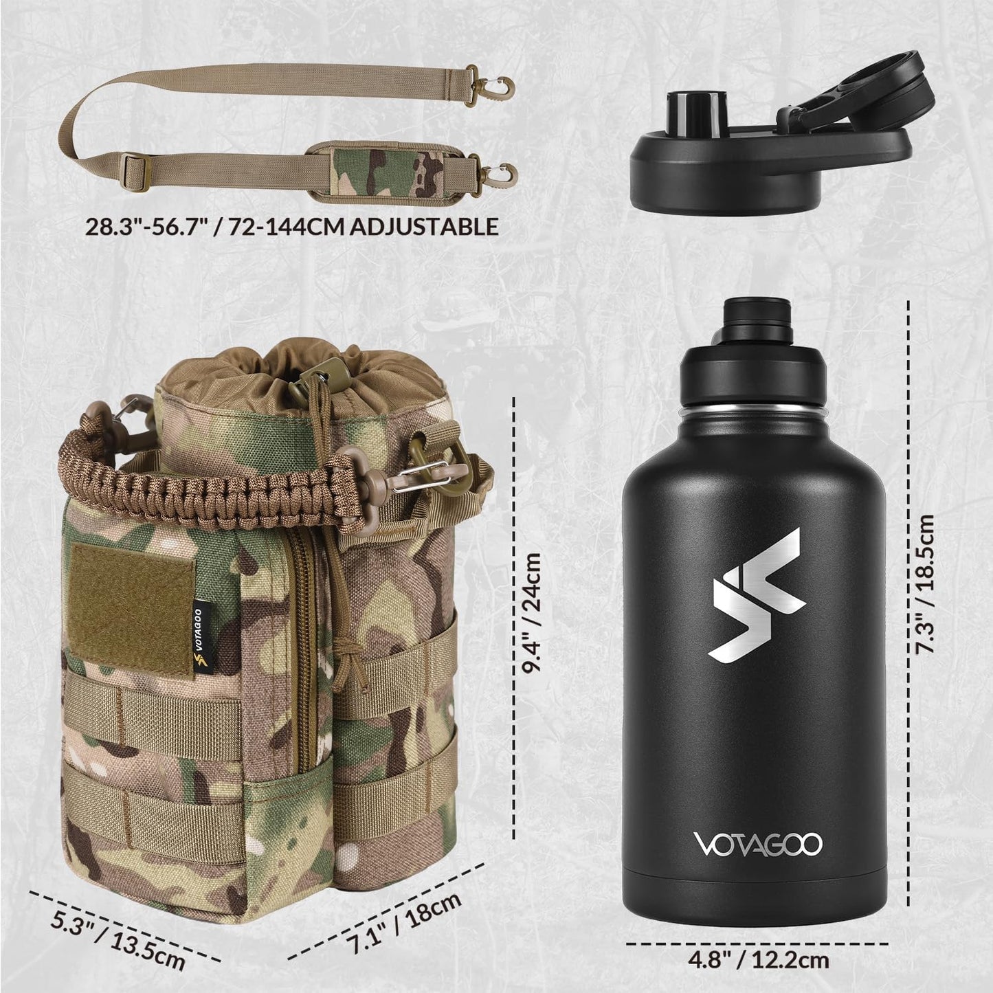 64Oz Tactical Water Bottle