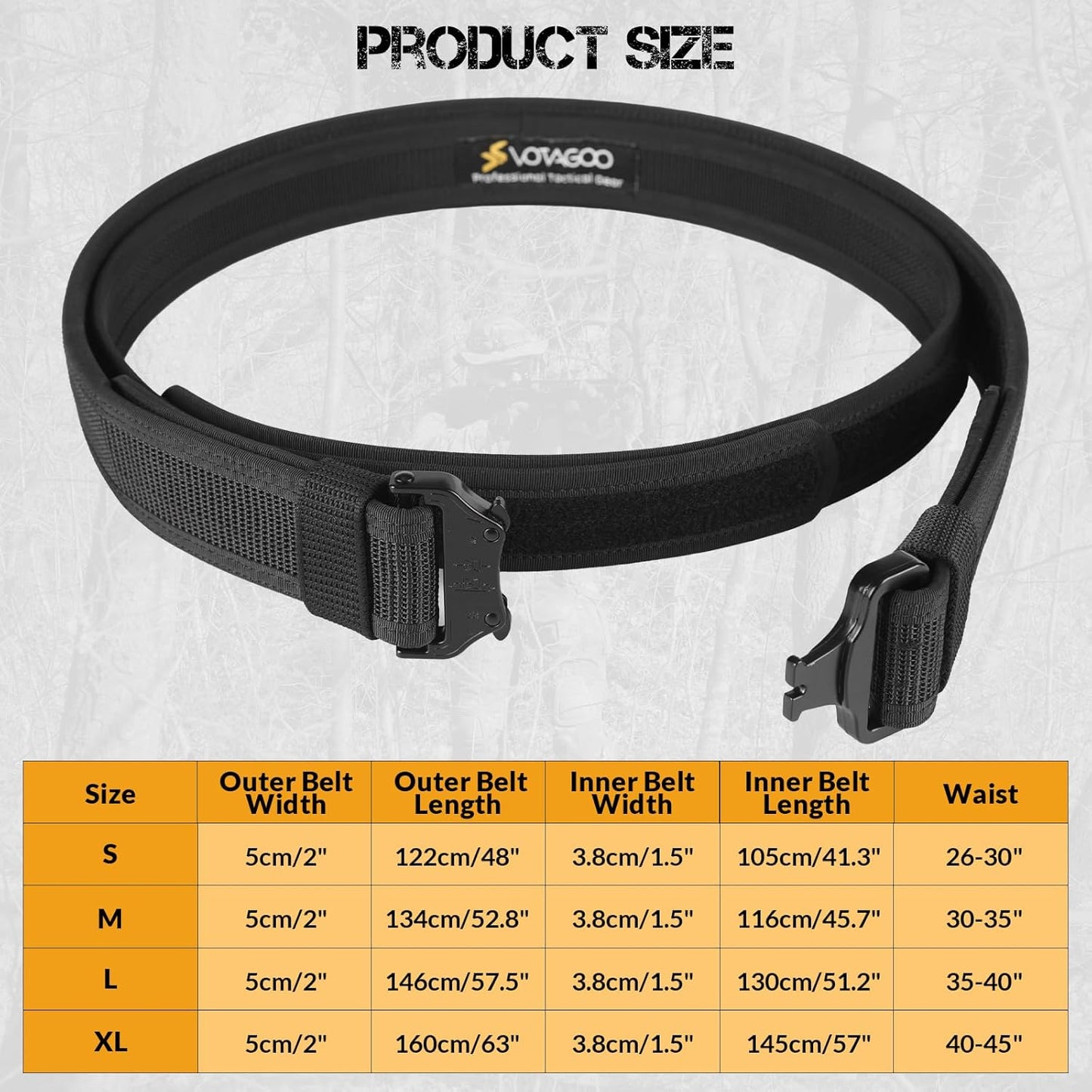 Duty 2'' Police Belts with Hook Lining