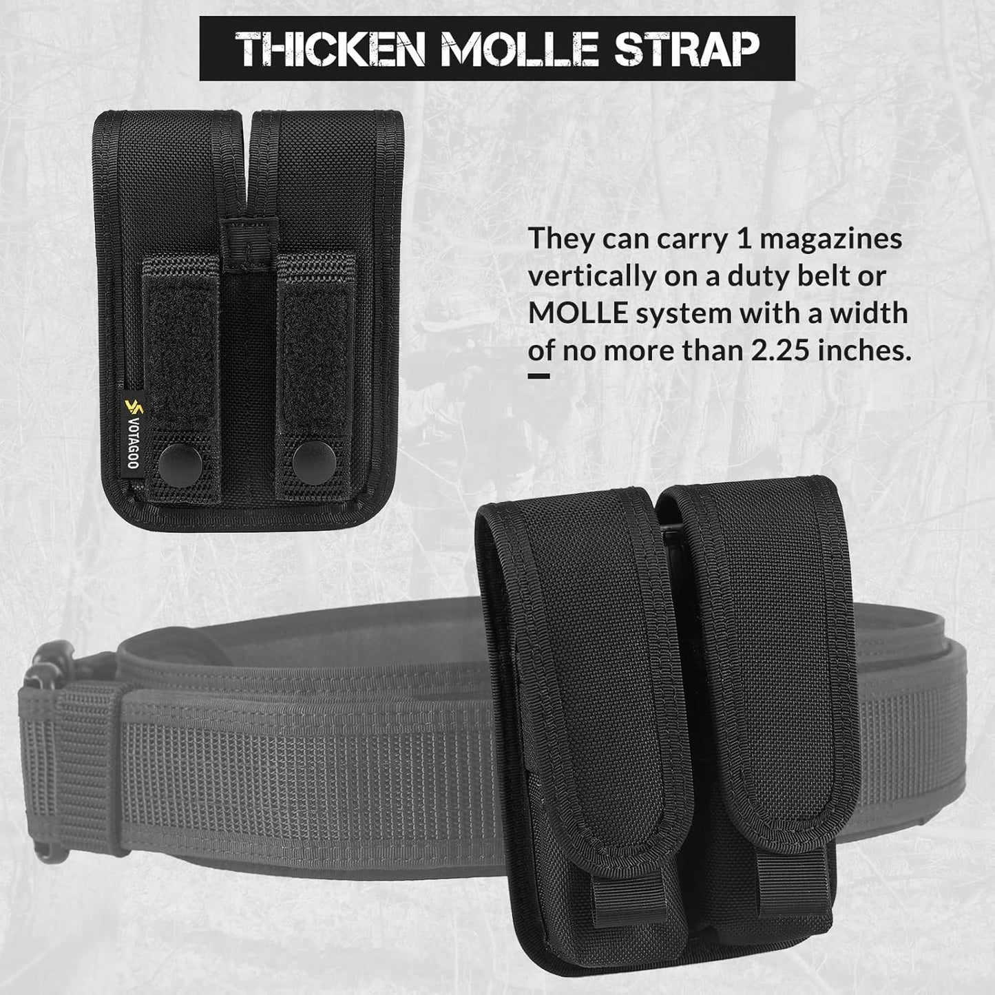 Single Double Nylon Mag Pouch