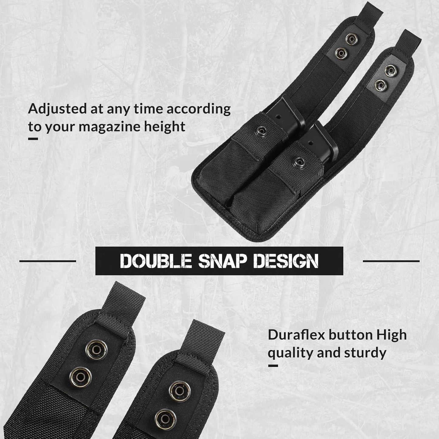 Single Double Nylon Mag Pouch