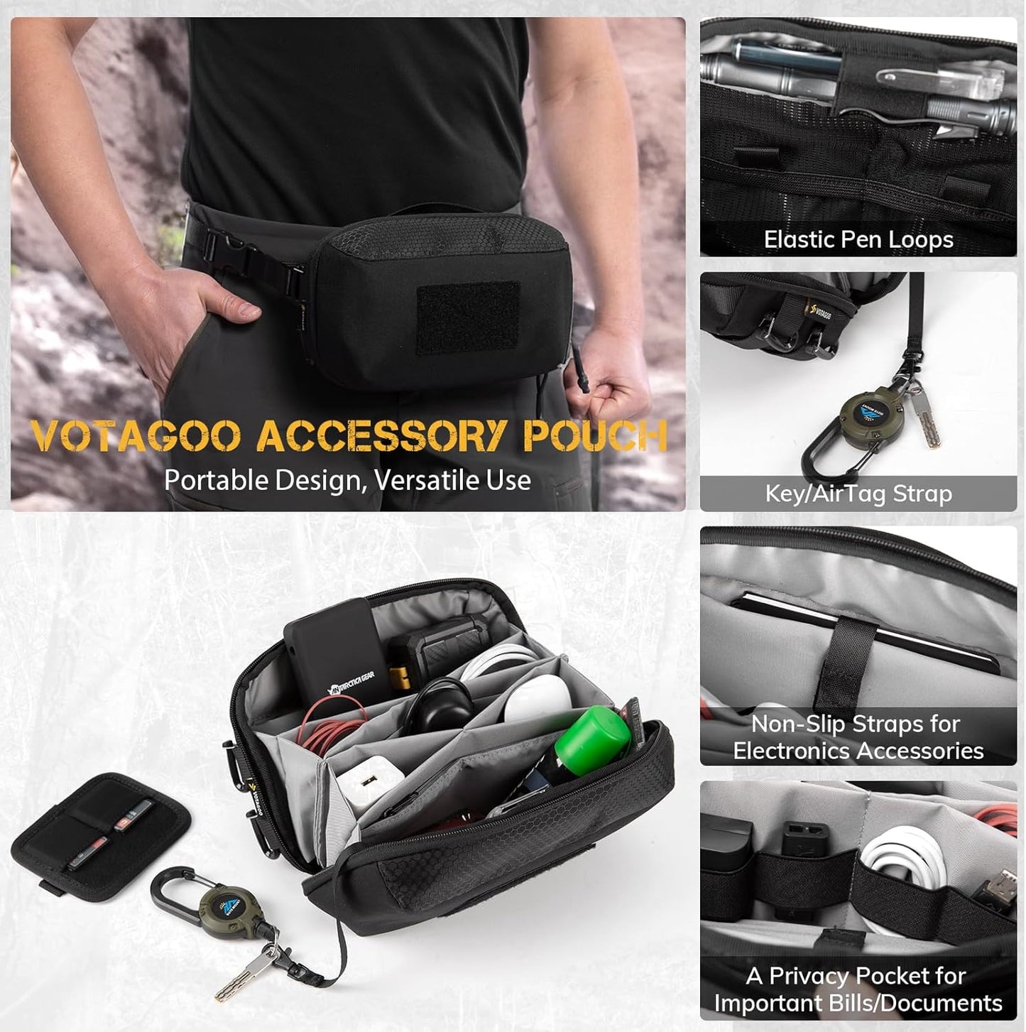 Electronic Organizer Accessory Tech Pouch for MacBook