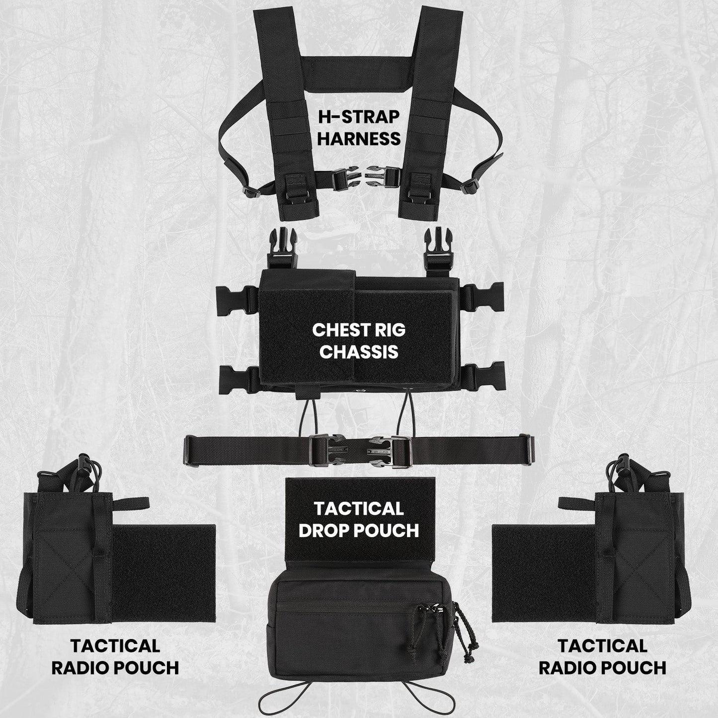500D Nylon Chest Rig