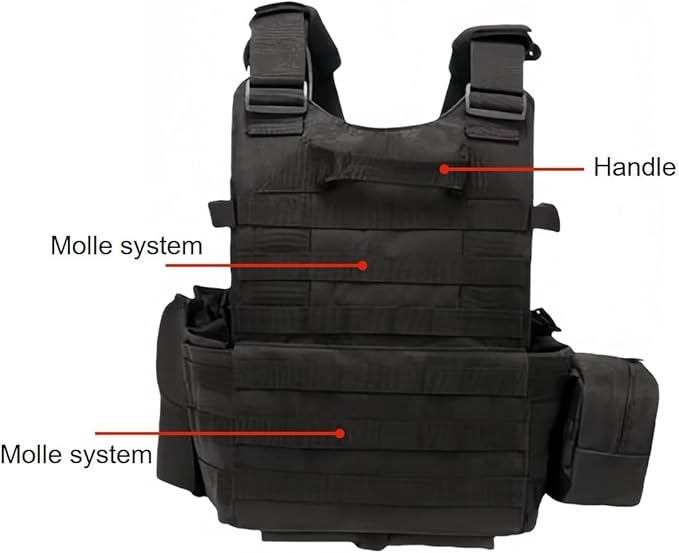 Chaleco táctico de supervivencia, ajustable, para exteriores, de seguridad y caza. Disponible para cosplay. 