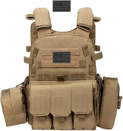 Chaleco táctico para hombre, de liberación rápida, transpirable, para paintball y airsoft, ajustable. 