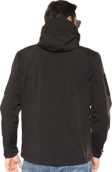 Men's Outdoor Waterproof Soft Shell Hooded Military Tactical Jacket