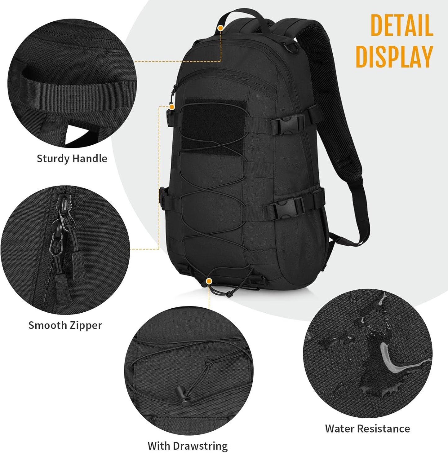 25L Tactical Backpack Military Backpack MOLLE Bag Outdoor Hunting Rucksack Gear Assault Travel Daily Pack Bag
