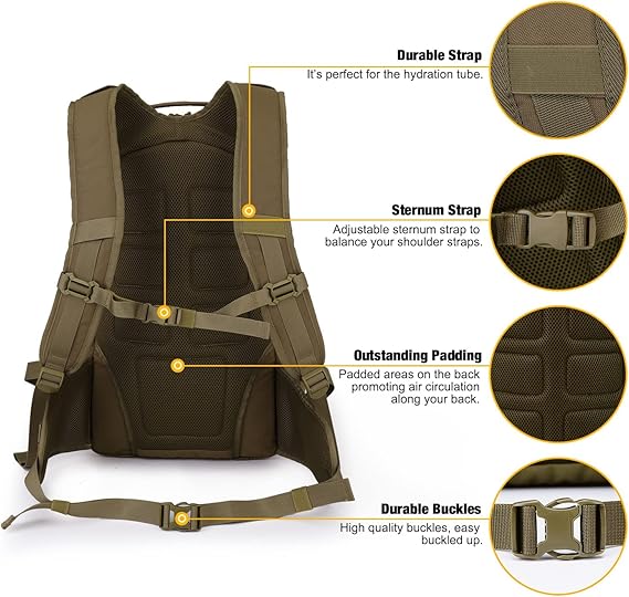 28L/35L Tactical Backpacks Molle Hiking daypacks for Camping Hiking Military Traveling Motorcycle