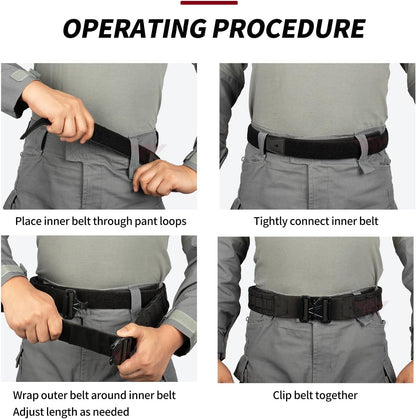 Great Tactical Belt Molle Duty Belt Quick Release Battle Belts 1.75 Inner & Outer Belt Anti-Slip Adjustable for Men Women Outdoor
