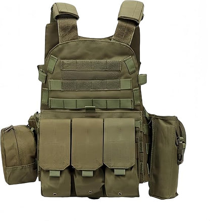 Chaleco táctico de supervivencia, ajustable, para exteriores, de seguridad y caza. Disponible para cosplay. 