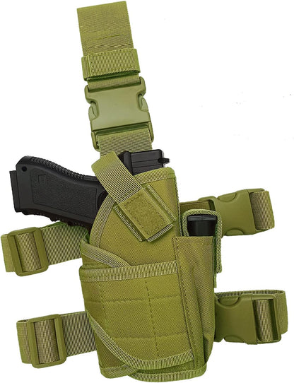 Molle Tactical Pistol Thigh Gun Holster, Drop Leg Holster, Right Hand Adjustable
