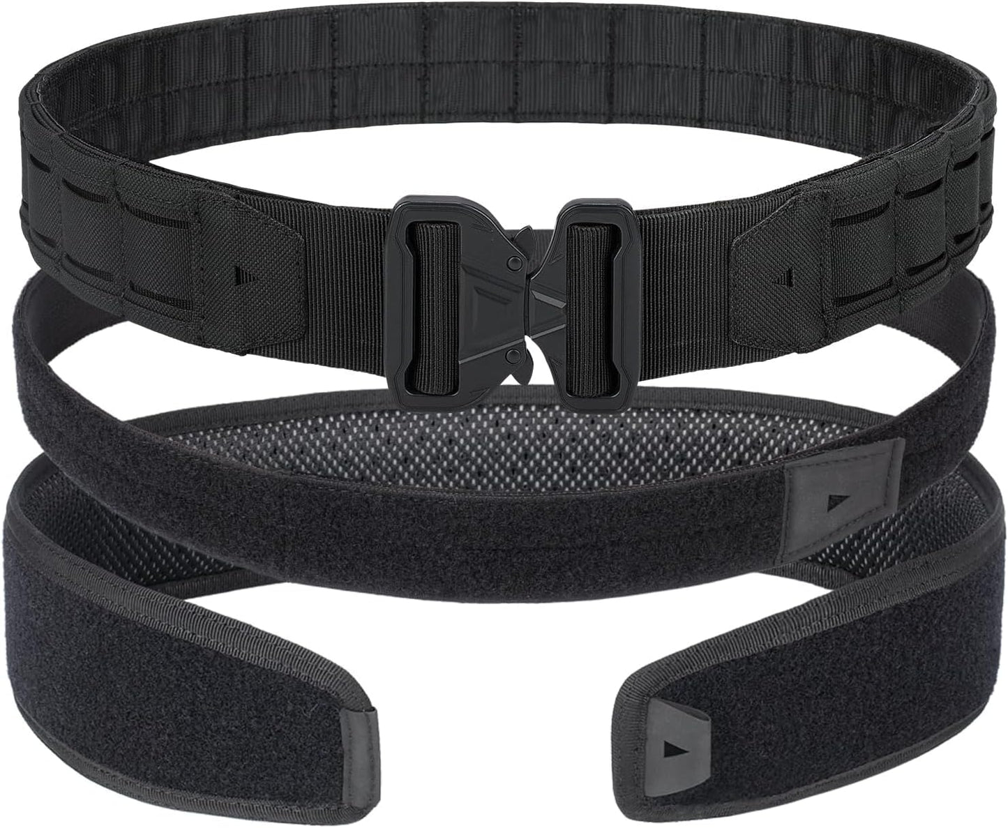 Great Tactical Belt Molle Duty Belt Quick Release Battle Belts 1.75 Inner & Outer Belt Anti-Slip Adjustable for Men Women Outdoor