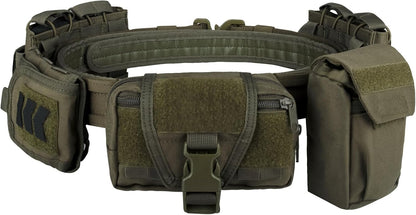 Tactical Battle Belts for Men- Quick Release Trigger Airsoft Belt Heavy Duty Belts with Pouches 7 PCS