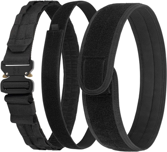 Tactical Belt, Quick Release 1.75" MOLLE Battle Belt with Inner Belt and Anti-Slip Pad- Heavy Duty Battle Belts