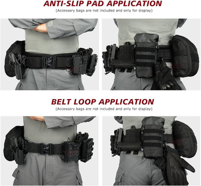 Great Tactical Belt Molle Duty Belt Quick Release Battle Belts 1.75 Inner & Outer Belt Anti-Slip Adjustable for Men Women Outdoor