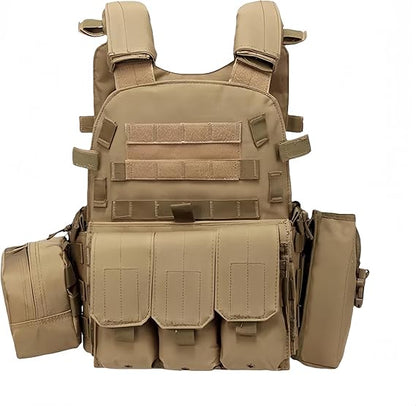 Chaleco táctico de supervivencia, ajustable, para exteriores, de seguridad y caza. Disponible para cosplay. 