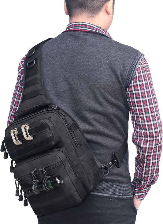 Tactical Sling Bag Pack Military Rover Shoulder Sling Backpack Molle Range Bags Chest Pack Day Pack Diaper Bag