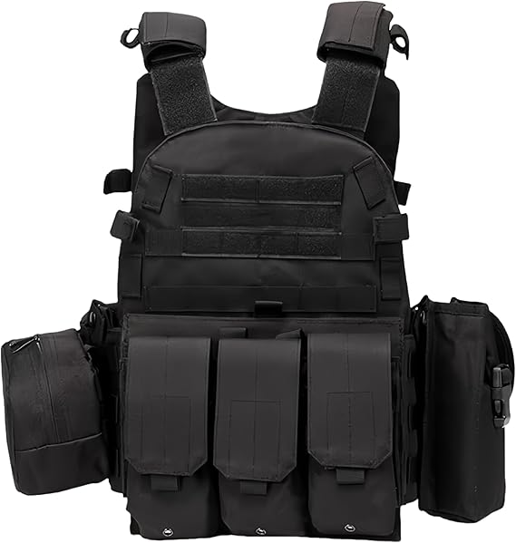 Chaleco táctico de supervivencia, ajustable, para exteriores, de seguridad y caza. Disponible para cosplay. 