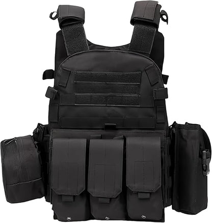 Chaleco táctico de supervivencia, ajustable, para exteriores, de seguridad y caza. Disponible para cosplay. 