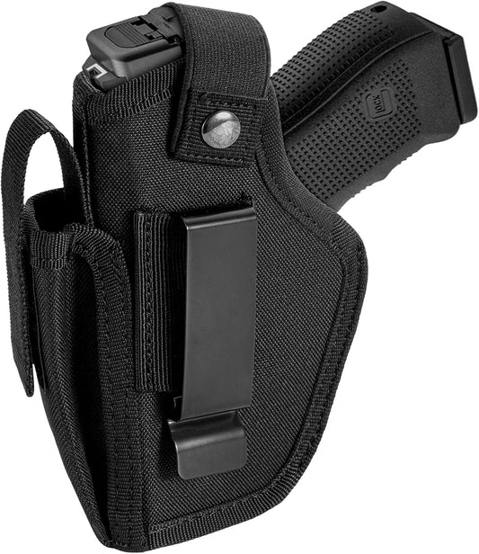 Gun Holster for Pistols 9mm 380 45ACP, IWB/OWB Concealed Carry Pistol Holsters with Mag Pouch for Men/Women, CCW Right & Left Hand Gun Holder Fits Glock
