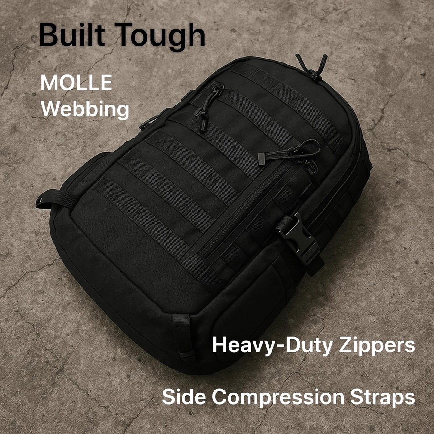 Mochila táctica de 30 l para hombre: mochila de asalto militar con sistema MOLLE, mochila resistente para actividades al aire libre. 