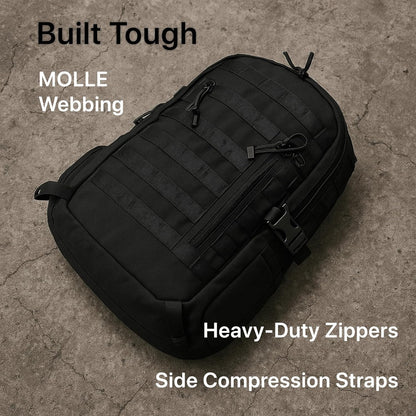 Mochila táctica de 30 l para hombre: mochila de asalto militar con sistema MOLLE, mochila resistente para actividades al aire libre. 