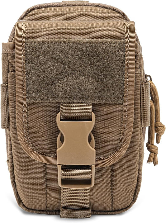 Tactical Molle EDC Pouch Utility Tool Pouches Organizer Phone Holster Durable Belt Waist Bag Military Gear Gadget Pocket with Smartphone Pack