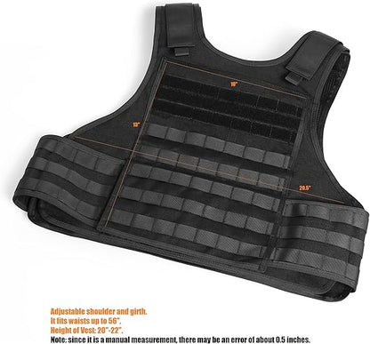 Chaleco de trabajo ligero MOLLE ajustable con peso para entrenamiento para hombres y mujeres 