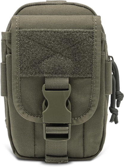 Bolsa táctica Molle EDC, organizador de herramientas, funda para teléfono, riñonera duradera, bolsillo para equipo militar, con paquete para teléfono inteligente 
